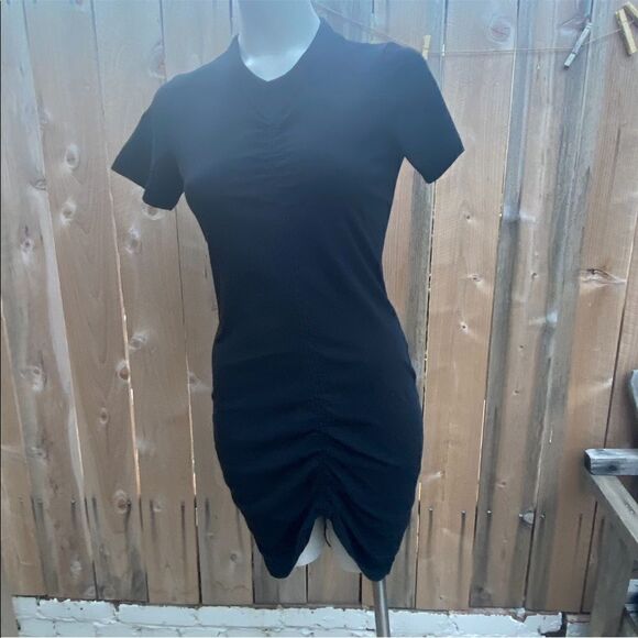 T Alexander Wang  Ruched black Minidress size xs - Picture 5 of 10